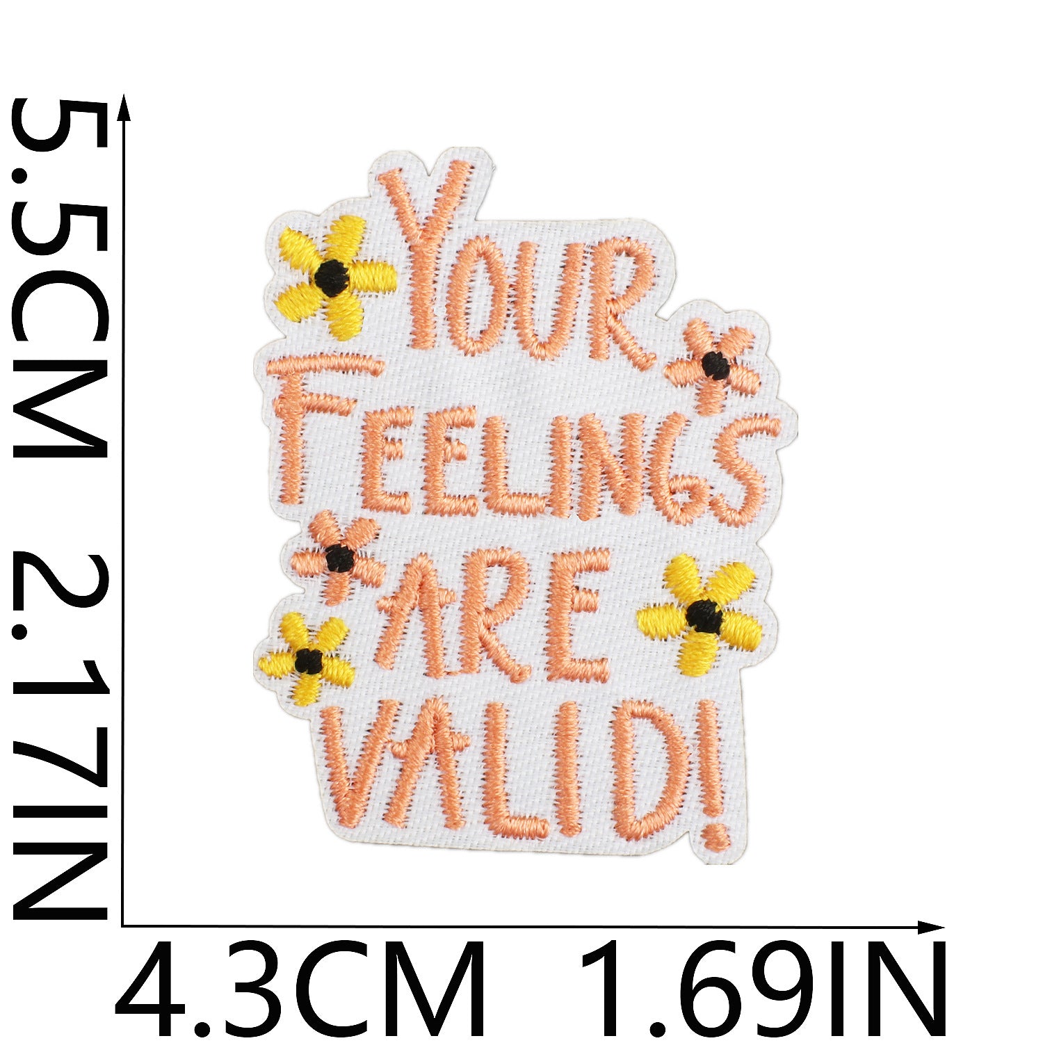 Wholesale Xiao Tian Inspirational Quotations Embroidery Cloth Sticker